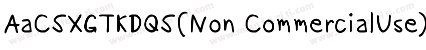 AaCSXGTKDQS(Non CommercialUse)字体转换